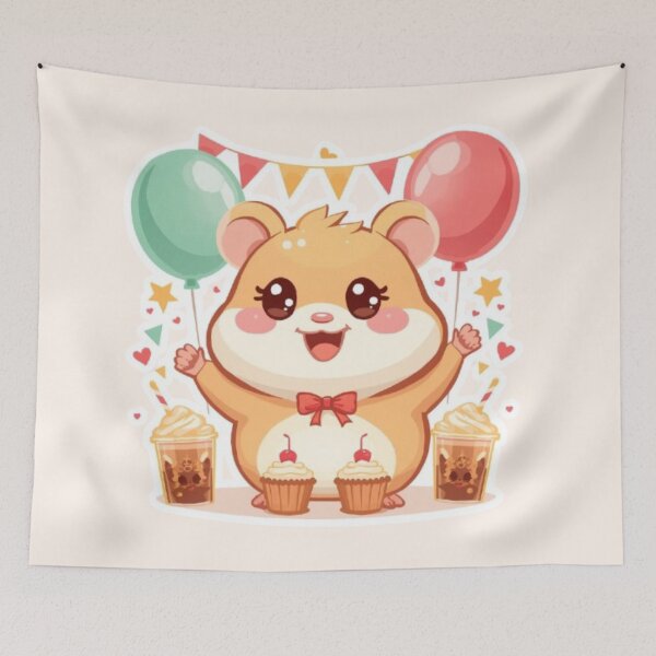Item preview, Festival Café Mocha Hamster Sticker | Cute Kawaii Coffee Lover Gift designed and sold by Stylestickers55.