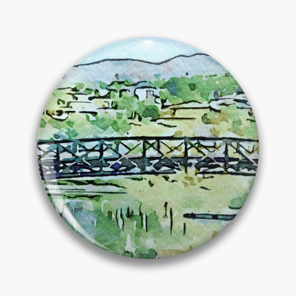 Item preview, Tropical Watercolor Bridge and Palm Trees by Pamela Storch designed and sold by Pamela Storch.