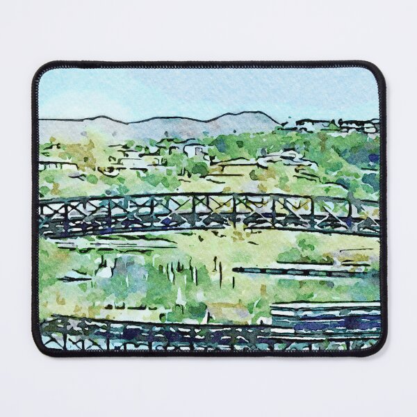 Item preview, Tropical Watercolor Bridge and Palm Trees by Pamela Storch designed and sold by Pamela Storch.