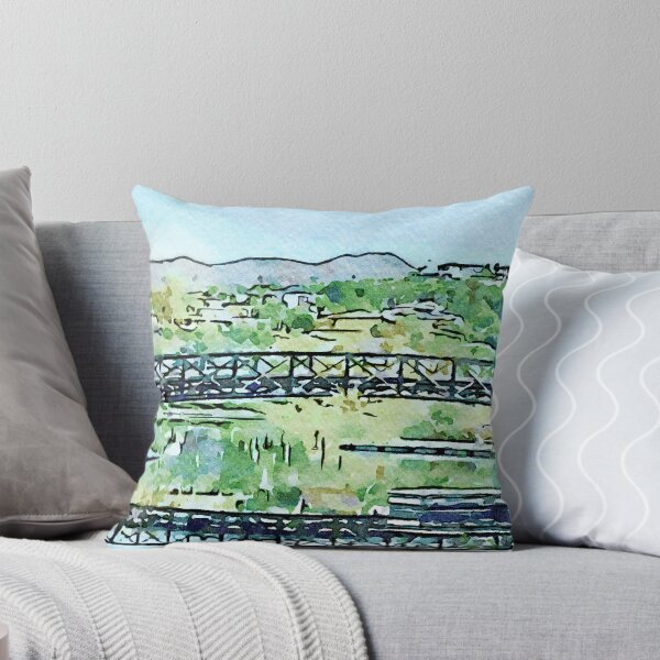 Item preview, Tropical Watercolor Bridge and Palm Trees by Pamela Storch designed and sold by Pamela Storch.