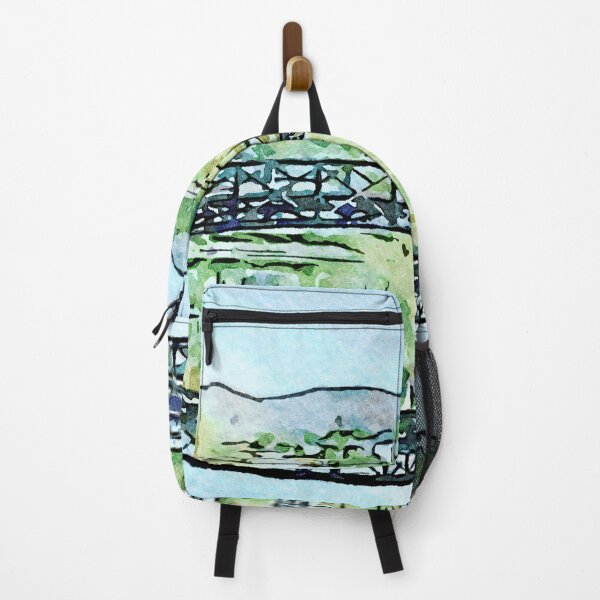 Item preview, Tropical Watercolor Bridge and Palm Trees by Pamela Storch designed and sold by Pamela Storch.