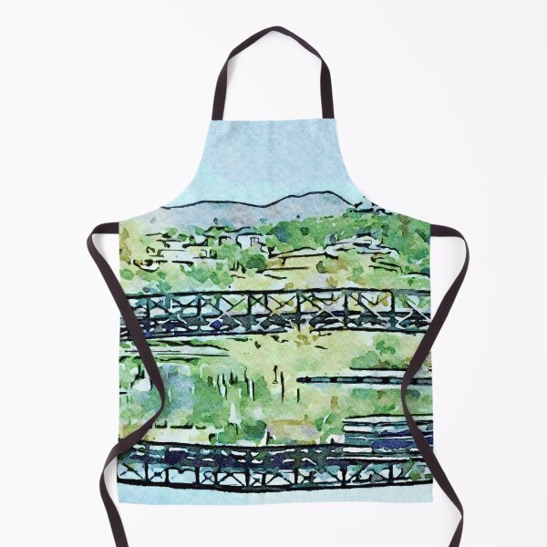Item preview, Tropical Watercolor Bridge and Palm Trees by Pamela Storch designed and sold by Pamela Storch.