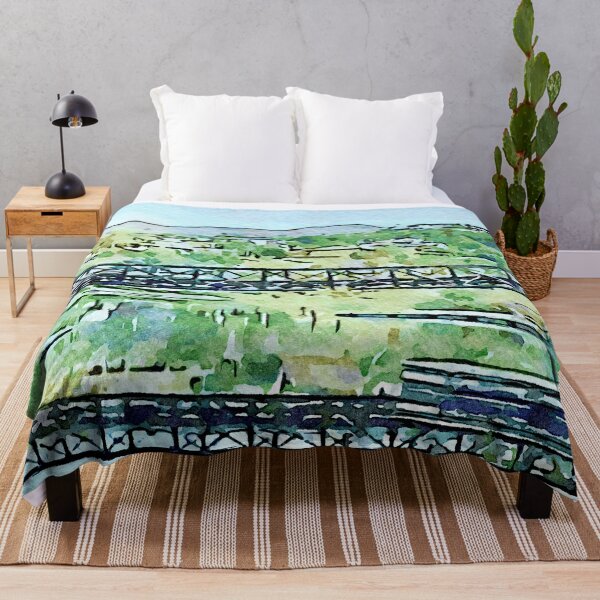 Item preview, Tropical Watercolor Bridge and Palm Trees by Pamela Storch designed and sold by Pamela Storch.