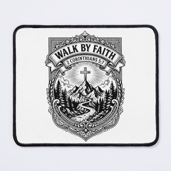 Item preview, Walk By Faith Not By Sight Christian – 2 Corinthians 5:7 Bible Verse Inspirational Faith designed and sold by stylishdzign.
