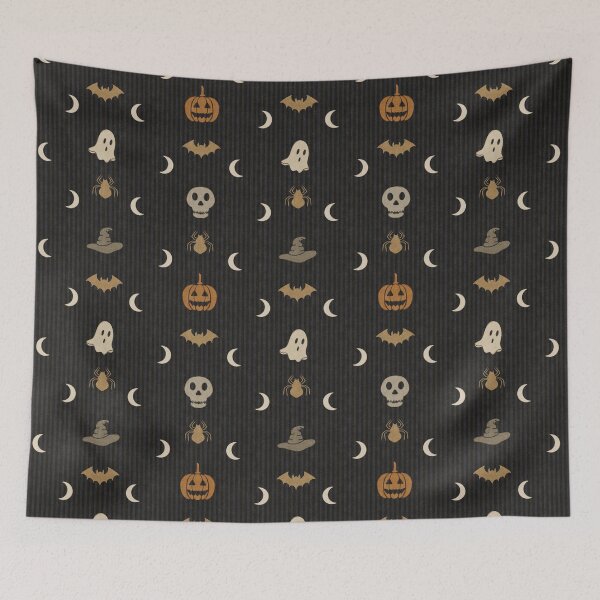 Item preview, Midnight Magic - Opulent Halloween Pumpkin Bat Skull Moon designed and sold by DesigndN.