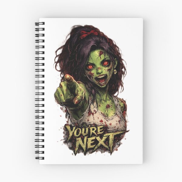 Item preview, You're Next – Creepy Zombie Girl Horror T-Shirt Design designed and sold by Mido-artister.