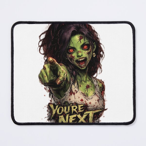 Item preview, You're Next – Creepy Zombie Girl Horror T-Shirt Design designed and sold by Mido-artister.
