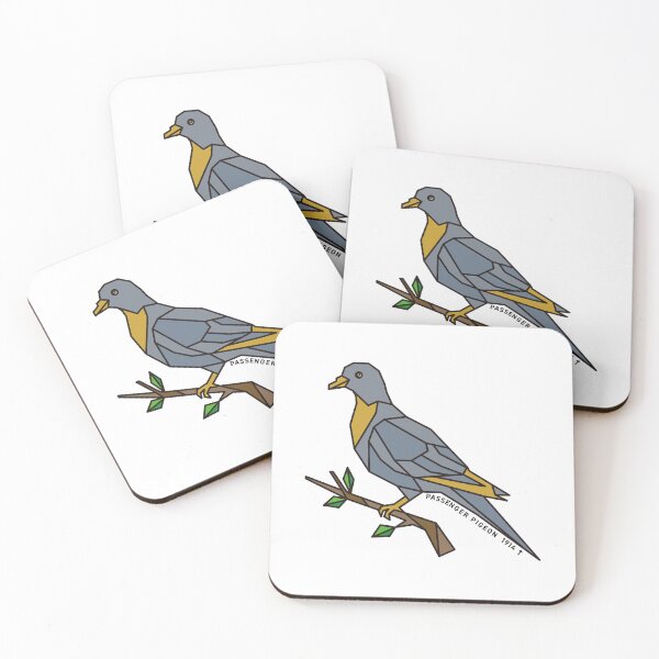 Item preview, Geometric Passenger Pigeon - Mustard & Grey Accents designed and sold by AnimalsKnowAll.