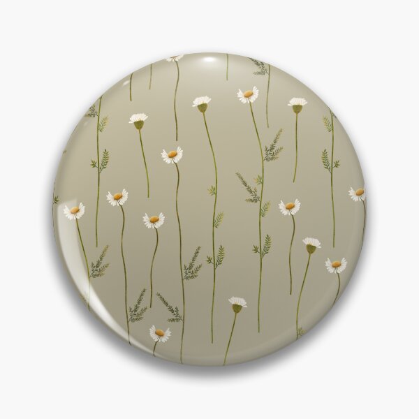 Item preview, Delicate White Daisy Long Stem Seamless Pattern designed and sold by Grin Katalina Floral Patterns & Cozy Art.
