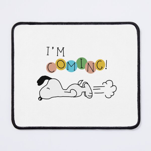 Item preview, 'I'm coming' snoopy designed and sold by Katyslittlestickershop.