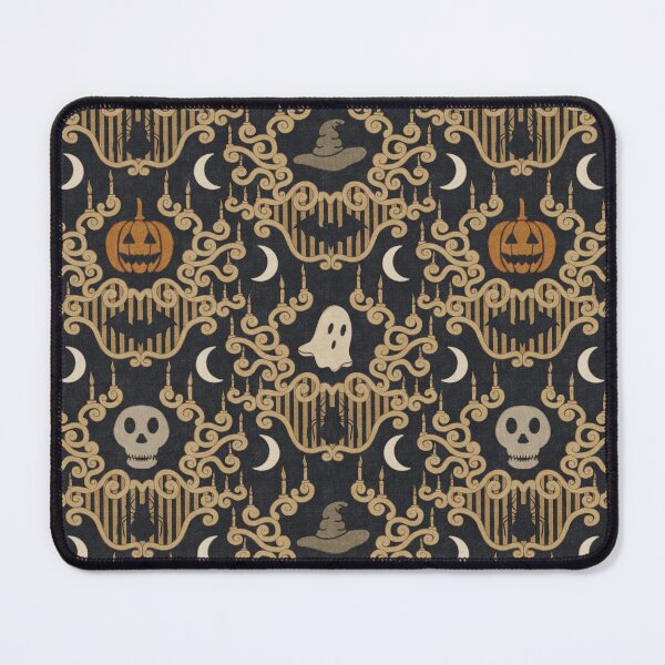 Item preview, Midnight Candlelight - Opulent Heirloom Halloween Damask Black Gold Orange designed and sold by DesigndN.