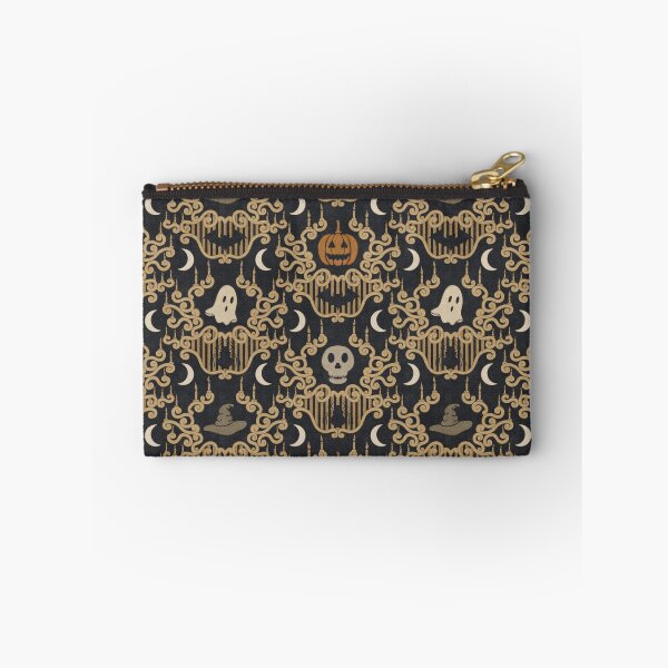 Item preview, Midnight Candlelight - Opulent Heirloom Halloween Damask Black Gold Orange designed and sold by DesigndN.