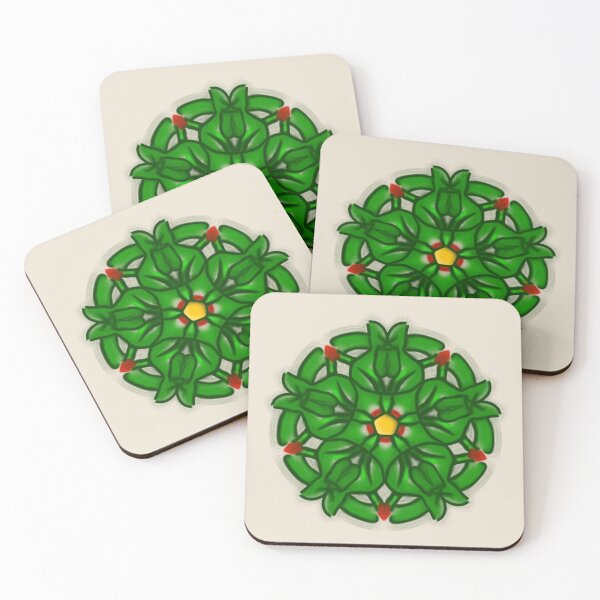 Item preview, Green Floral Geometric Pattern designed and sold by EsmArtUniverse.