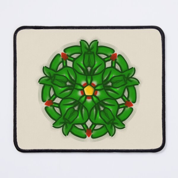 Item preview, Green Floral Geometric Pattern designed and sold by EsmArtUniverse.