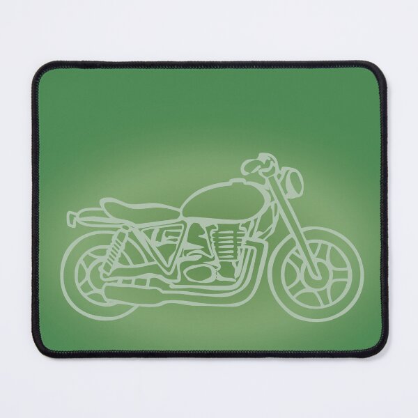 Item preview, Line Drawn Grey Motorbike with Dark Green Background designed and sold by Adamo-illustration.