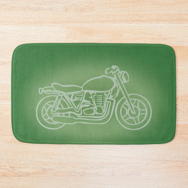 Item preview, Line Drawn Grey Motorbike with Dark Green Background designed and sold by Adamo-illustration.