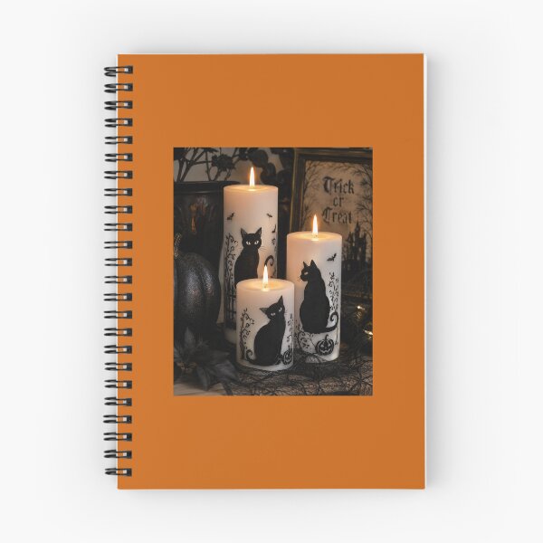 Item preview, White Candles with Black Cats designed and sold by Novel Works Studio.