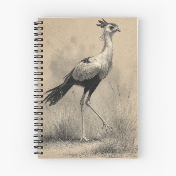 Item preview, A Secretary Bird striding across African grasslands, Birds in Motion designed and sold by CDC40.