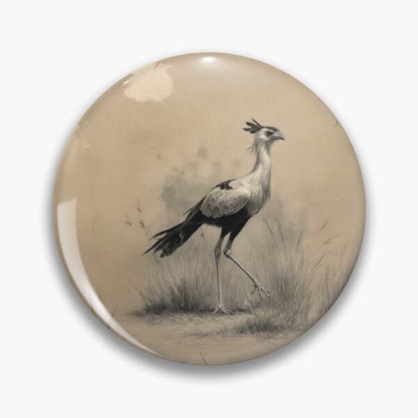 Item preview, A Secretary Bird striding across African grasslands, Birds in Motion designed and sold by CDC40.