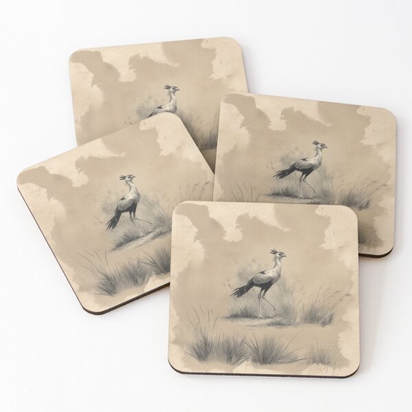 Item preview, A Secretary Bird striding across African grasslands, Birds in Motion designed and sold by CDC40.