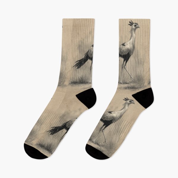 Item preview, A Secretary Bird striding across African grasslands, Birds in Motion designed and sold by CDC40.