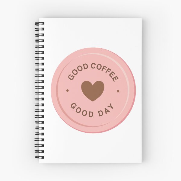 Item preview, Good Coffee Good Day Pink Circle Label Sticker designed and sold by Anne97s.