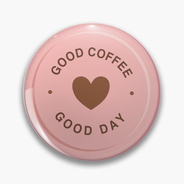 Item preview, Good Coffee Good Day Pink Circle Label Sticker designed and sold by Anne97s.