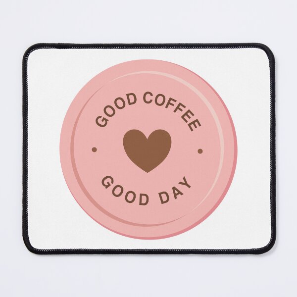 Item preview, Good Coffee Good Day Pink Circle Label Sticker designed and sold by Anne97s.