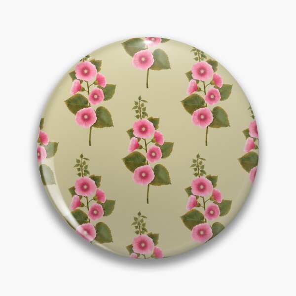 Item preview, Vintage Pink Mallows Sage Green Seamless Pattern designed and sold by Grin Katalina Floral Patterns & Cozy Art.
