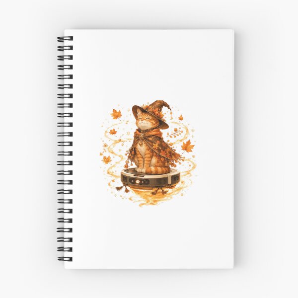 Item preview, Witch Cat Riding Robot Vacuum Steampunk Autumn Magic designed and sold by AQUILAKREO.