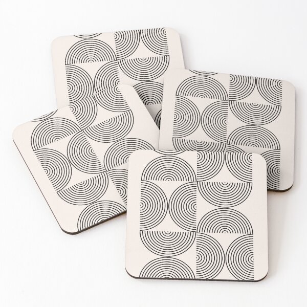 Item preview, Bauhaus Frankfurt Black Geometric Semi-Circle designed and sold by FaizArtShop.