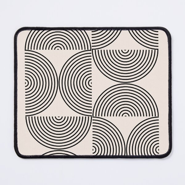Item preview, Bauhaus Frankfurt Black Geometric Semi-Circle designed and sold by FaizArtShop.