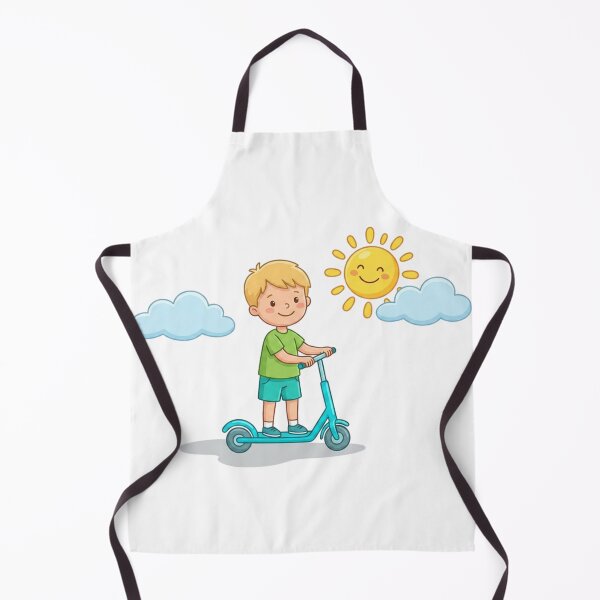 Item preview, Happy Boy Riding Scooter On Sunny Day designed and sold by Little Joy Moments .