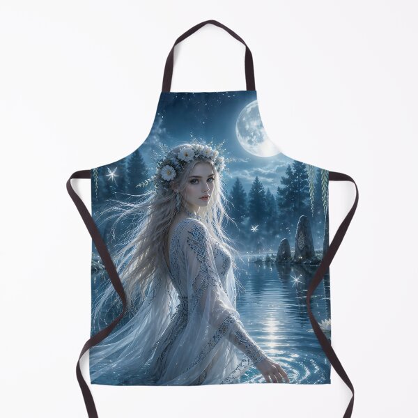 Item preview, Spirit of the Moonlit Lake – Slavic Water Nymph Fantasy Art designed and sold by LittleBigGifts.