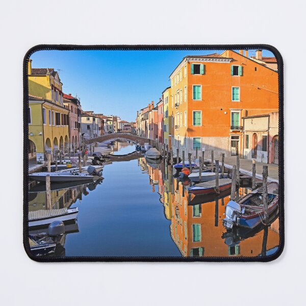 Item preview, Small boats floating in water in town of Chioggia, Venetian Lagoon, Italy.  designed and sold by goceris.