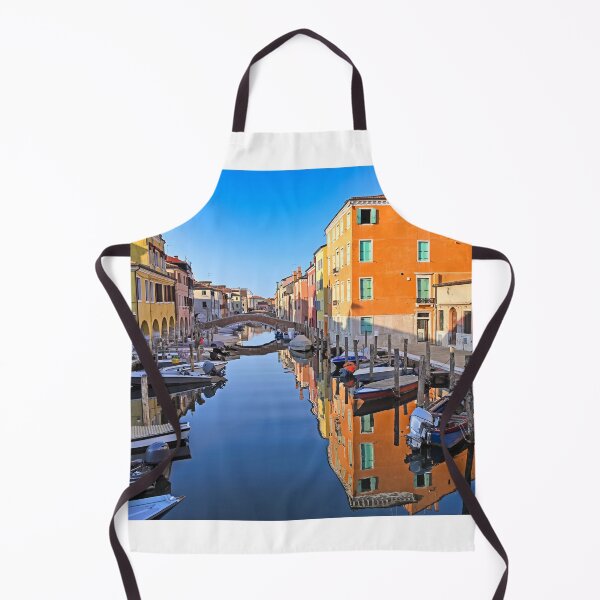 Item preview, Small boats floating in water in town of Chioggia, Venetian Lagoon, Italy.  designed and sold by goceris.