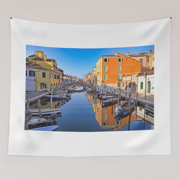 Item preview, Small boats floating in water in town of Chioggia, Venetian Lagoon, Italy.  designed and sold by goceris.