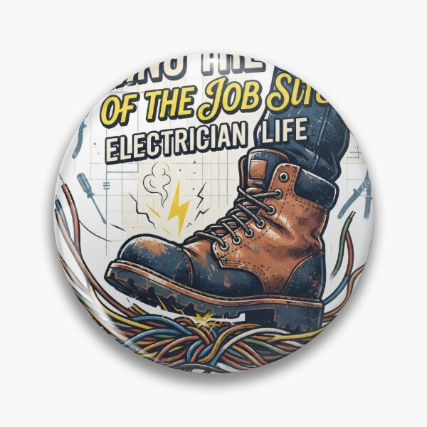 Item preview, Vintage Electrician Shirt, Work Boot on Wires Design, Funny Electrician Gift designed and sold by Flownow.