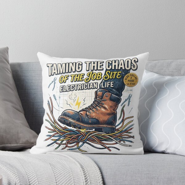 Item preview, Vintage Electrician Shirt, Work Boot on Wires Design, Funny Electrician Gift designed and sold by Flownow.