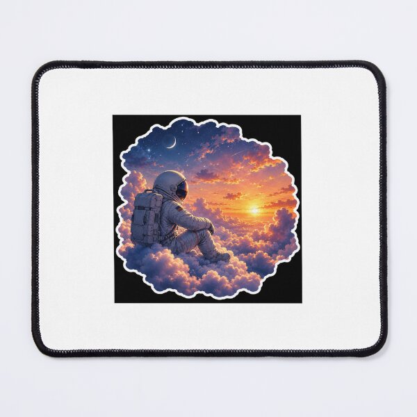 Item preview, Astronaut Sitting In Clouds Sunset Sky designed and sold by YogiCodeLab.