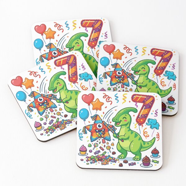 Item preview, 7th Parasaur birthday with piñata dino lover designed and sold by Tronstell.