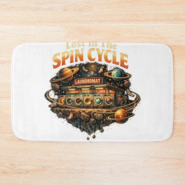 Item preview, Lost In The Spin Cycle – Retro Cosmic Laundromat Space Humor designed and sold by NarpLTD.