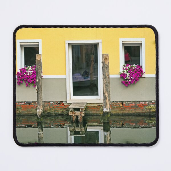 Item preview, Old yellow house reflected in water, Chioggia, Italy designed and sold by goceris.