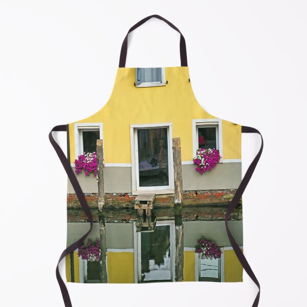 Item preview, Old yellow house reflected in water, Chioggia, Italy designed and sold by goceris.