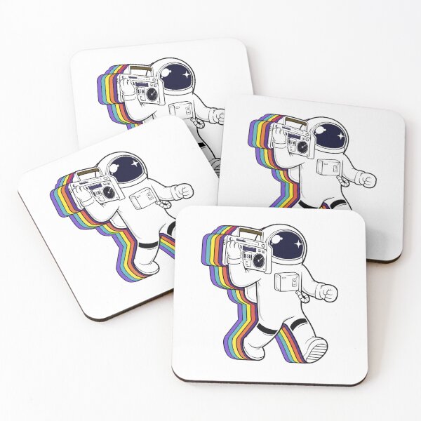 Item preview, Retro Astronaut With Vintage Boombox designed and sold by thesmokeydogs.