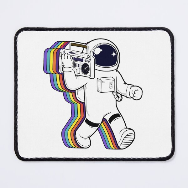 Item preview, Retro Astronaut With Vintage Boombox designed and sold by thesmokeydogs.