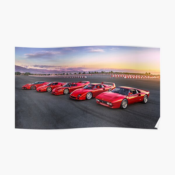 Ferrari Legends at Dawn Poster