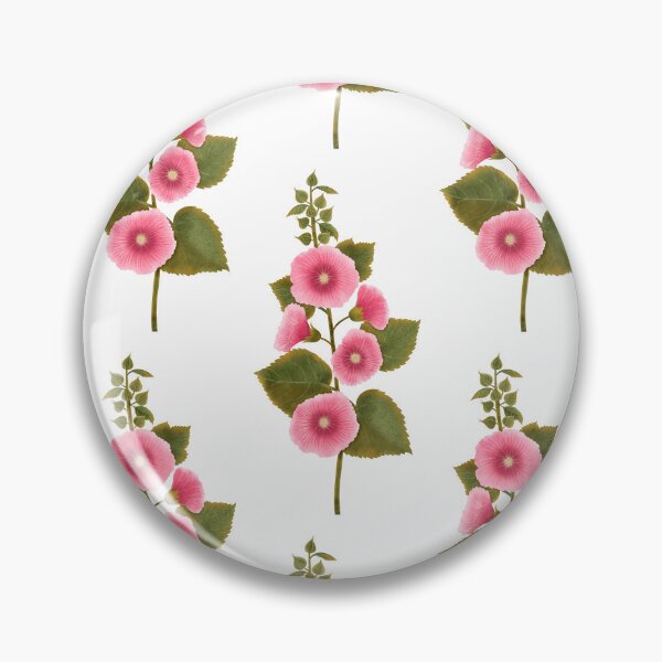 Item preview, Vintage Pink Mallows Sage Green Seamless Pattern designed and sold by Grin Katalina Floral Patterns & Cozy Art.