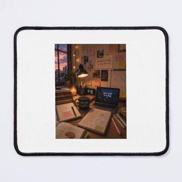 Item preview, Stay Focused Late Night Study Desk designed and sold by YogiCodeLab.