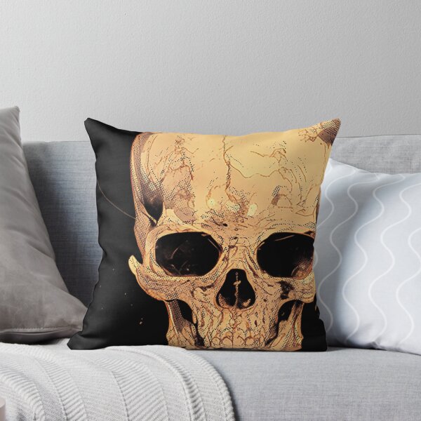 Item preview, Golden Skull with Lotus Half-Tone designed and sold by CalyCollab.
